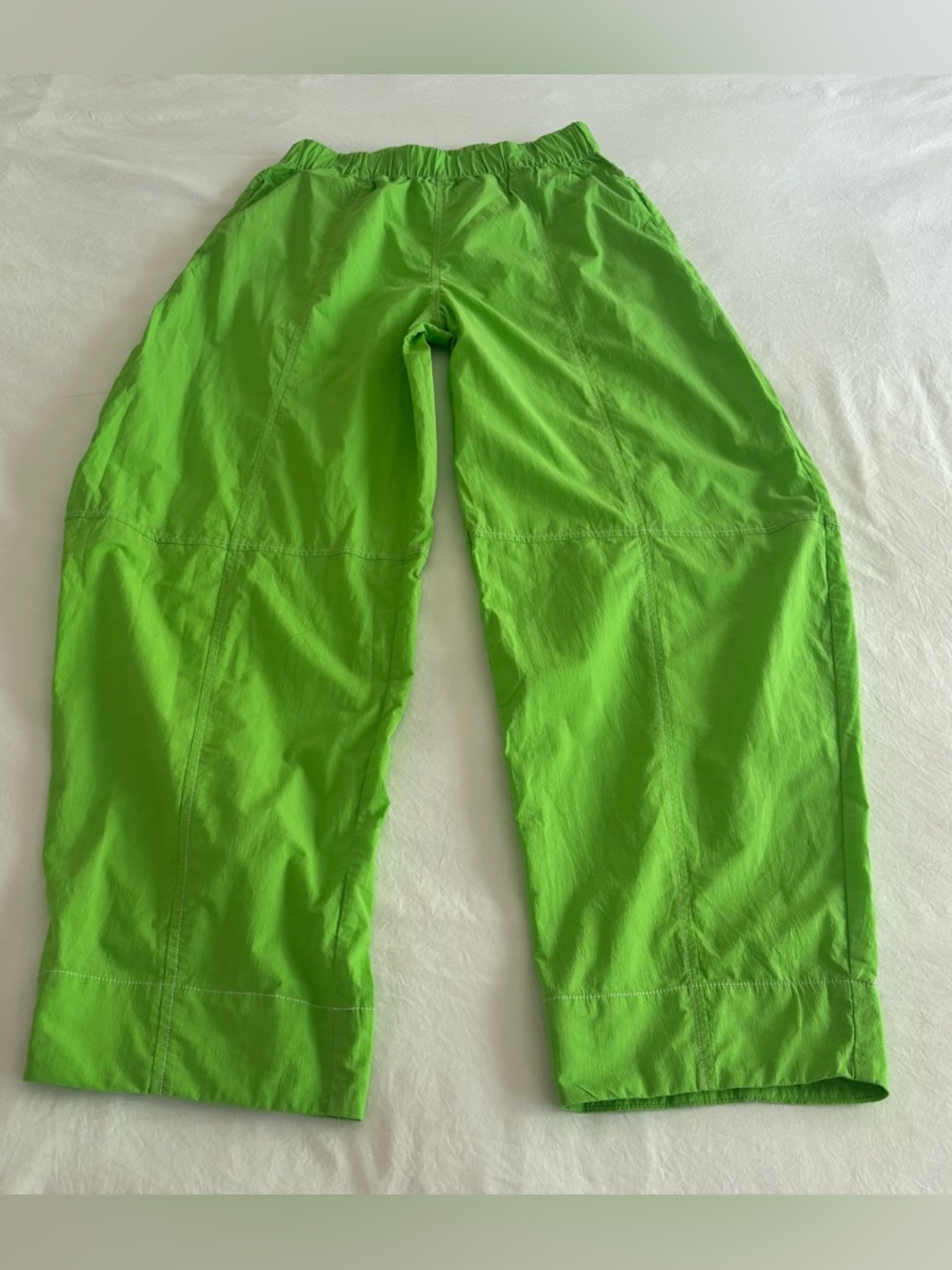 GANNI Elasticated Curve Pants - Neon Green